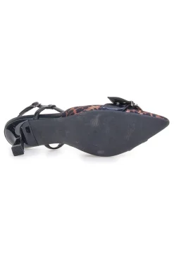 Décolleté Animalier e Nero slingback tacco medio Mon dieu APY22