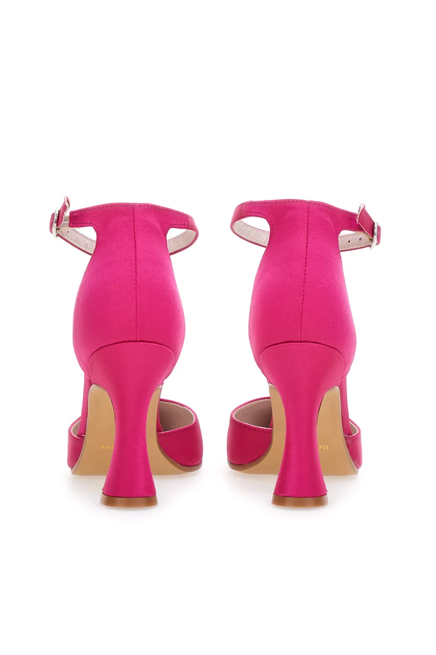 Décolleté a Punta Pittarello Love 704 Raso Fuxia