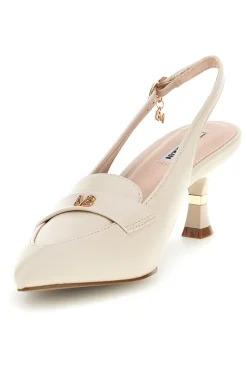 Décolleté beige con cinturino slingback tacco medio Burani 51101c794