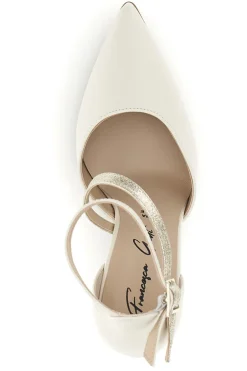 Décolleté beige in vera pelle con cinturino Francesca gritti 194