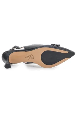 Décolleté da donna nero con fibbie slingback Pittarello Glam 34388