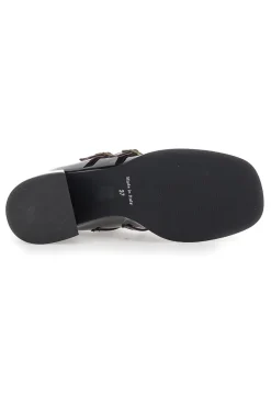 Décolleté Mary Jane Effetto Vernice Nera con cinturini e tacco basso PITTARELLO GLAM 3729