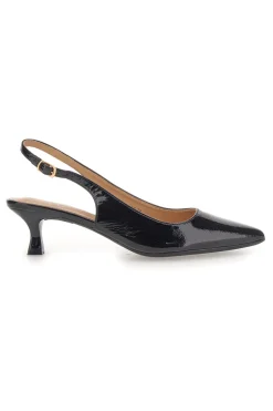 Décolleté Nero vernice slingback tacco medio Mon dieu FDS246C