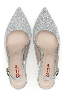 Décolleté Slingback Argento con Tacco a Punta PITTARELLO ROMANTIC 5371