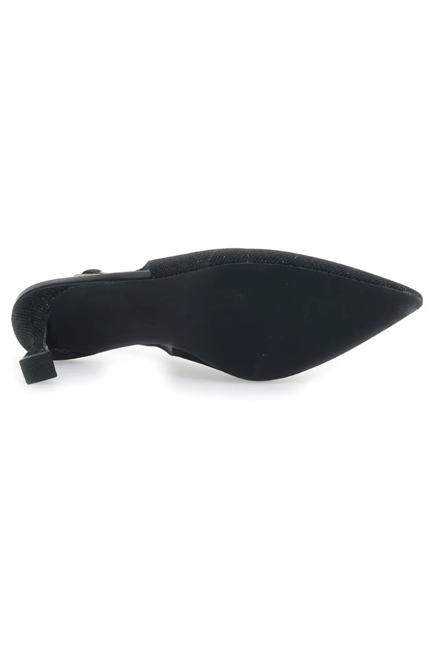 Décolleté Slingback Nere a Punta FIRST LADY P529