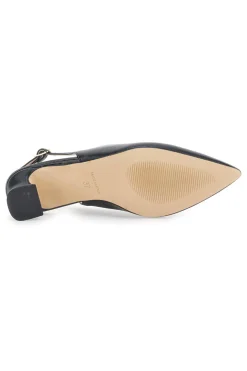 Décolleté Slingback Nere a Punta con Tacco Basso PITTARELLO GLAM 3614