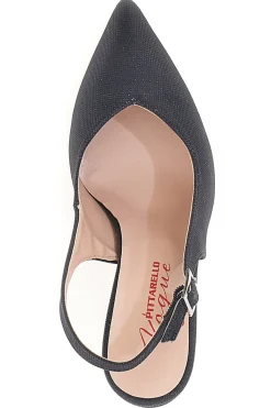 Décolleté Slingback Nere Con Glitter Pittarello Vogue 487