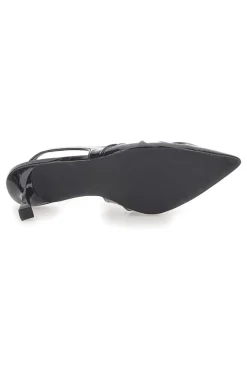 Décolleté Sling-back Nere Con Tacco First Lady P593