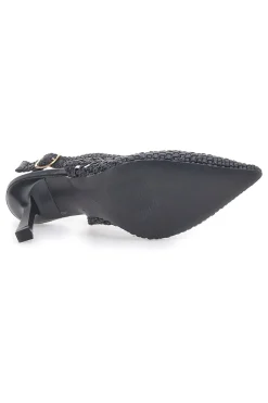 Décolleté Sling-back Nero First Lady P588