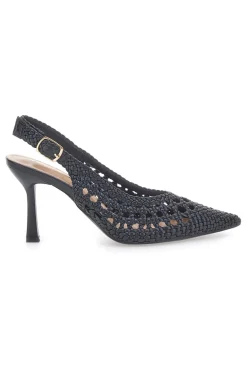 Décolleté Sling-back Nero First Lady P588