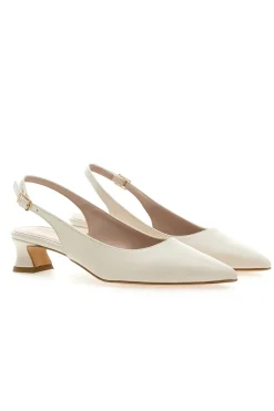 Décolleté Slingback Panna a Punta con Tacco Basso PITTARELLO GLAM 3614