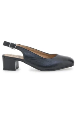 Decolleté Slingback Nere Con Tacco Basso Prima Riga 21684LIDY