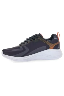Dunkelgraue Sneaker mit Champion SYPHON SCRIPT 2.0-Grafikdruck