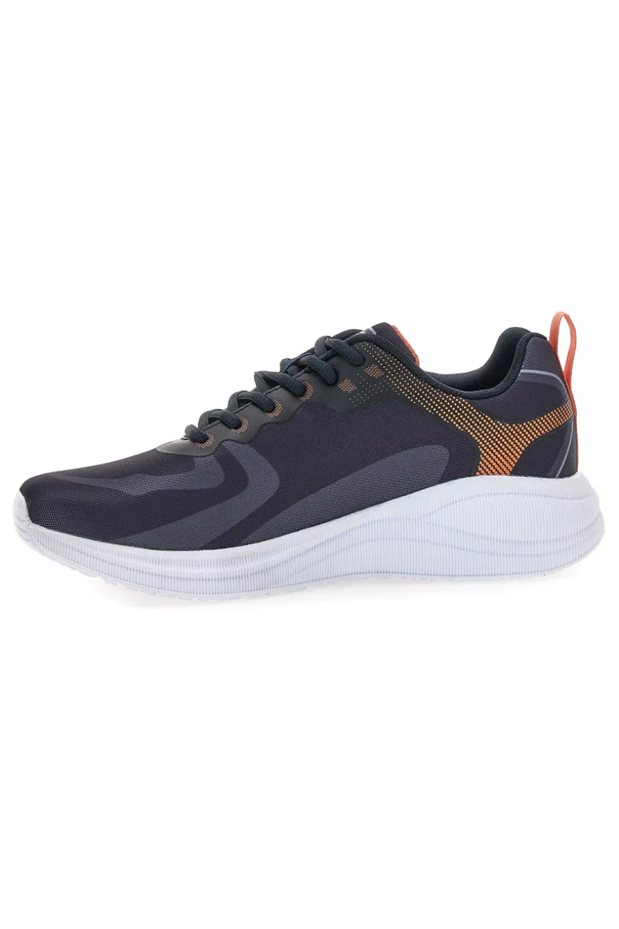 Dunkelgraue Sneaker mit Champion SYPHON SCRIPT 2.0-Grafikdruck