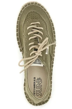 Espadrillas verdi con lacci in tessuto Pittarello sun SGMS2508