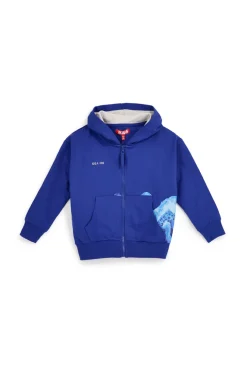 Felpa blu con cappuccio e zip Pitt kids PT-B-F-9032