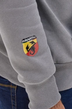 Felpa grigia con cappuccio logo frontale Abarth AH025CP