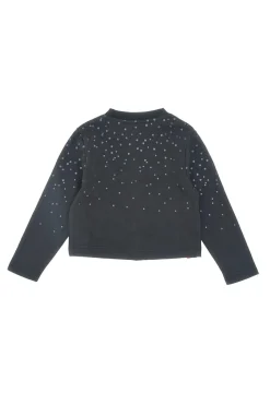 Felpa nera a maniche lunghe con bottoni PITT KIDS 6005