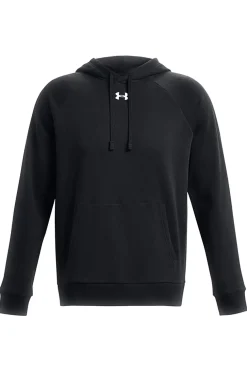 Felpa Nera Con Cappuccio Under Armour Rival Fleece Hoodie