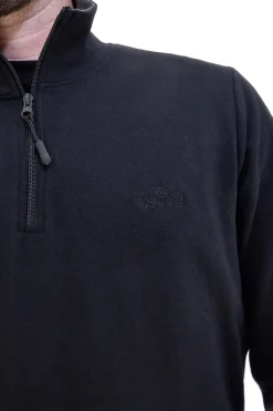 Felpa nera con zip corta interno caldo Sevenoaks NBY319
