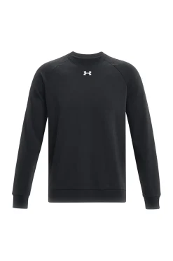 Felpa Nera Girocollo Under Armour Rival Fleece Crew