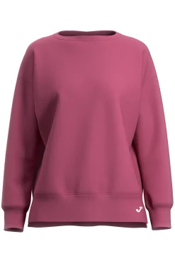 Felpa rosa crop con maniche raglan e stampa gommata Joma Breath Sweatshirt