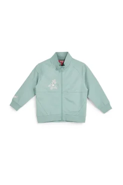 Felpa verde con zip e stampa floreale Pitt kids PT-G-F-9006