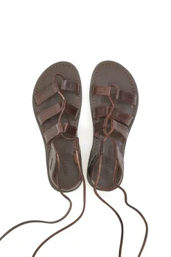 Flache Schnürsandalen Mio Tempo 1369 Braun