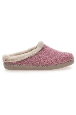 Gaia Mania GG549 Rosa Hausschuhe aus Stoff mit Teddy-Effekt und Fellfutter