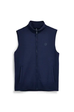 Gilet Blu con Zip e Collo Alto Skechers JA249