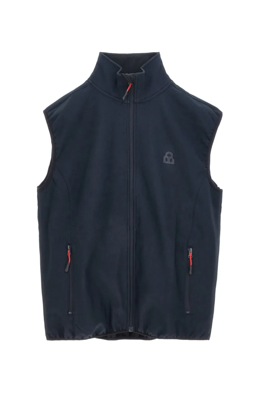 Gilet nero zip intera con tasche Boardman JM1078
