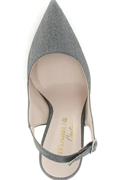 Graue Pumps mit Glitzer und Riemen Pittarello couture 3016