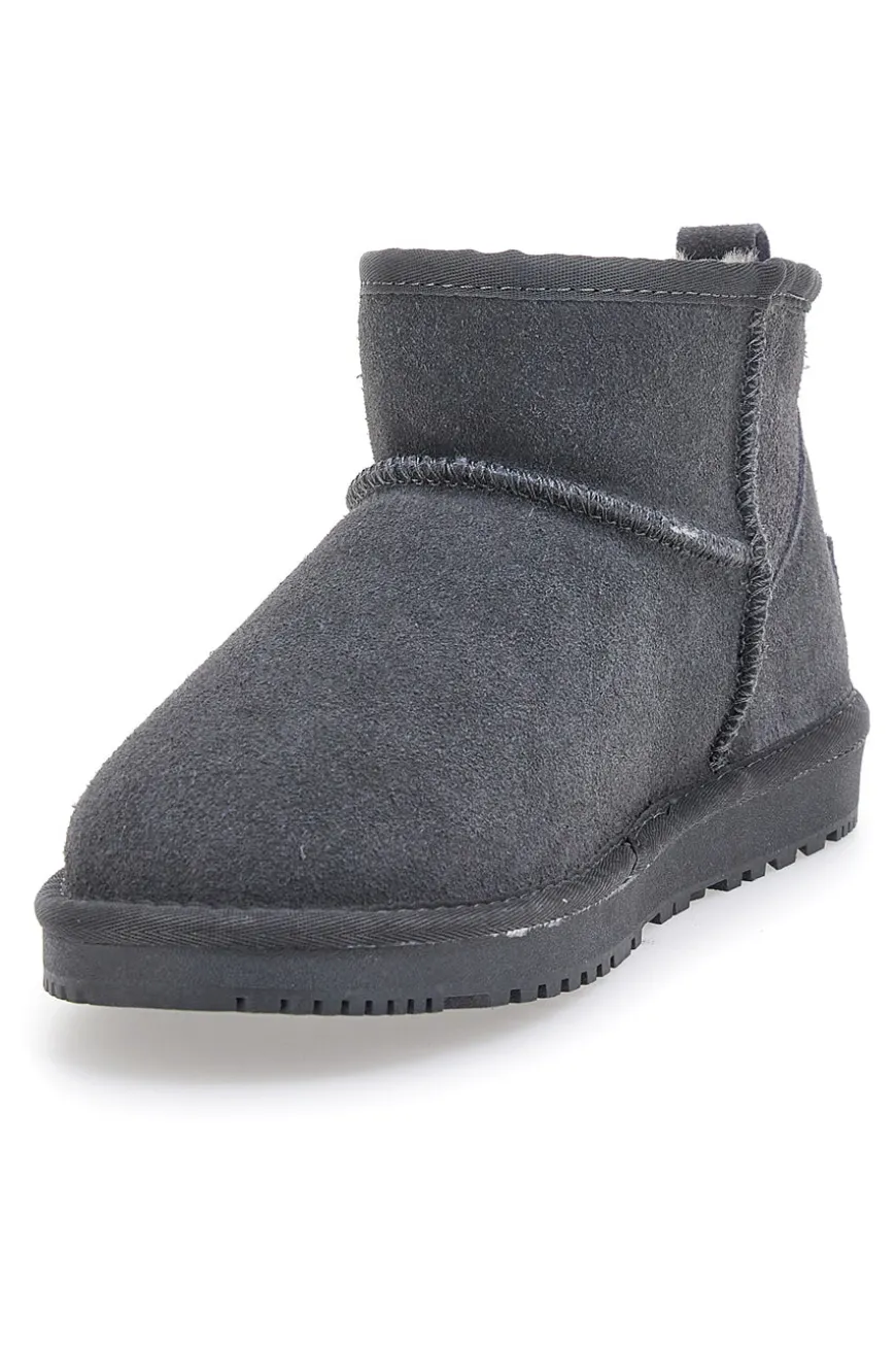 Graue Stiefeletten mit Fell Max Dillan 5522