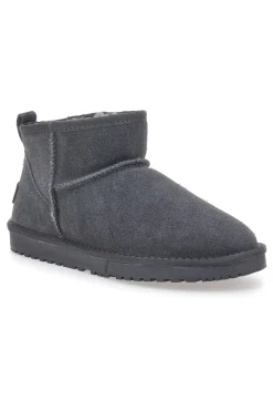 Graue Stiefeletten mit Fell Max Dillan 5522