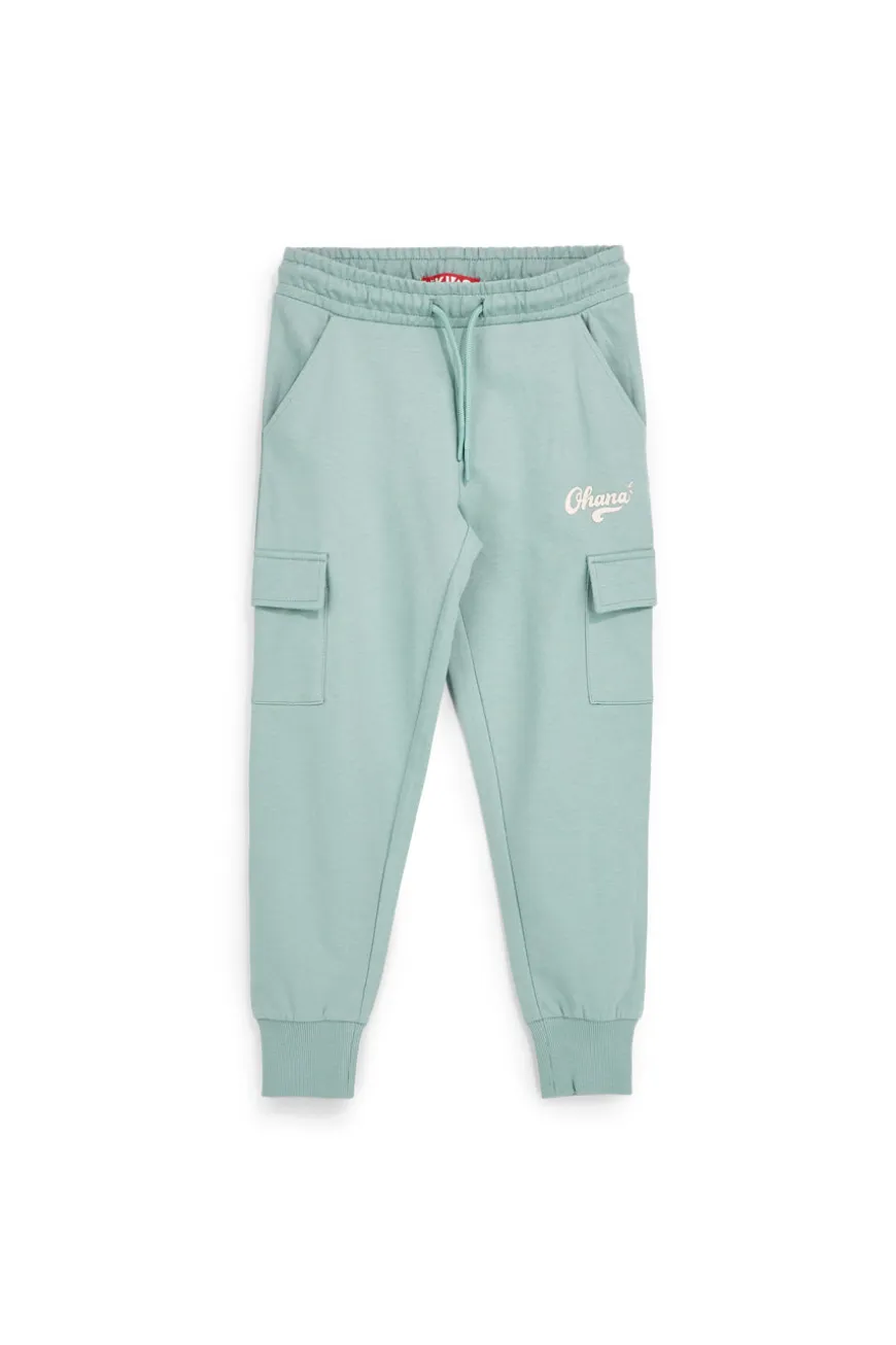 Grüne Hose mit Cargotaschen Pitt Kinder PT-G-F-9005