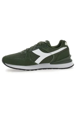 Grüne Turnschuhe mit weißen DD Comfort Details Diadora Fenice