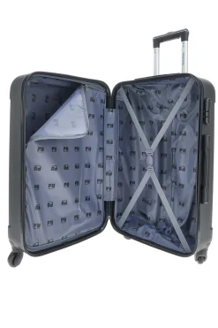 Großer schwarzer Hartschalen-Trolley mit Schwenkrädern Prima Riga PR161/G