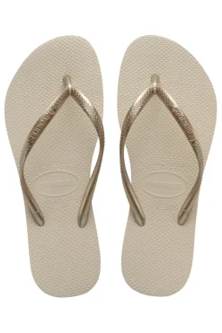 Havaianas Slip Top Cremefarbene Flip-Flop-Hausschuhe