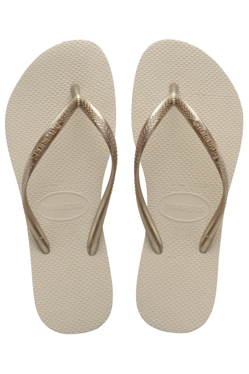 Havaianas Slip Top Cremefarbene Flip-Flop-Hausschuhe