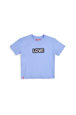 Hellblaues T-Shirt mit Love Pitt Kinderaufdruck PT-G-T-9047