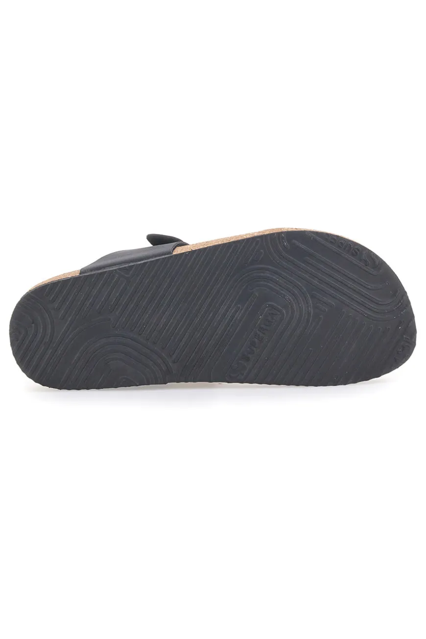 Infradito Nere con Fibbia Regolabile Made in Italy Superga S31U172