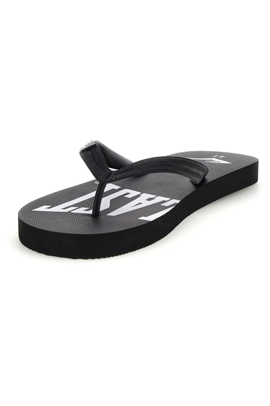 Infradito nere con logo Everlast EV010