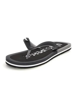 Infradito nere con logo Superga S24T189