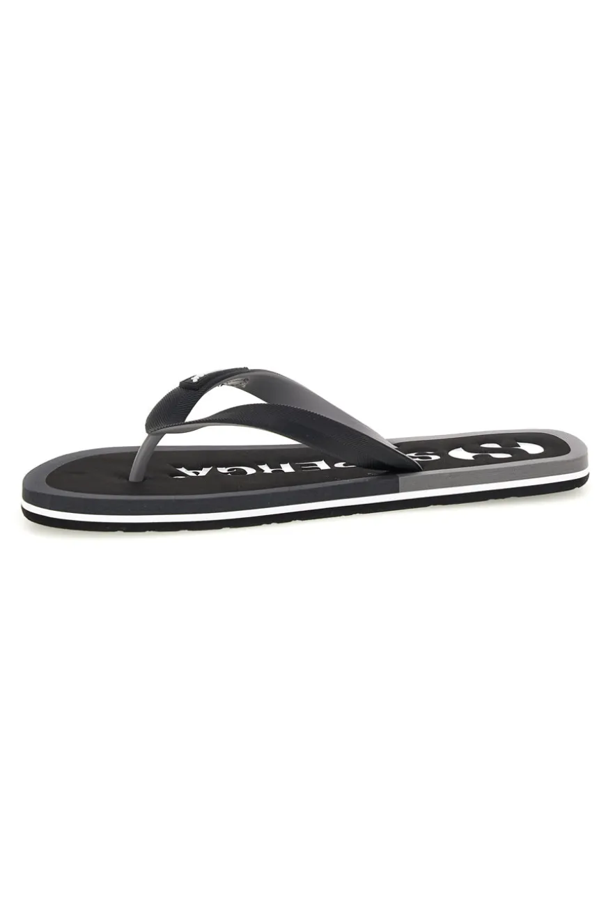 Infradito nere con logo Superga S24T189
