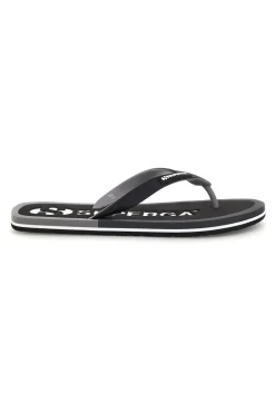 Infradito nere con logo Superga S24T189