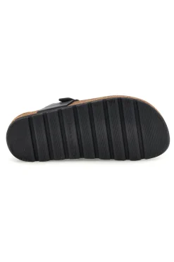 Infradito nere con sottopiede in vera pelle Pittarello Bio 335P2177SR