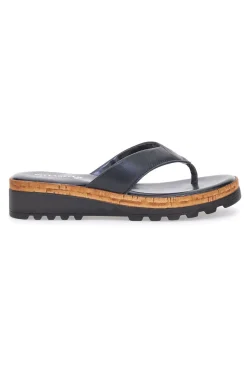 Infradito nere con zeppa Pittarello 664