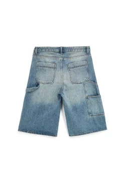 Jeans blu denim al ginocchio con strappi Boardman 4051