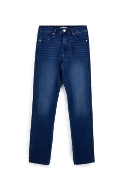 Jeans blu effetto lavato con cinque tasche Sevenoaks 4043