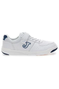 Joma W Harvard JR 2543 weiße Sneakers mit blauen Details und Klettverschluss